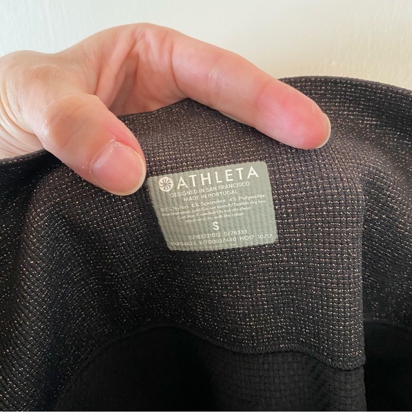 ATHLETA Shimmer Seamless Tights Leggings in Espresso Brown Sz Small - Picture 7 of 7